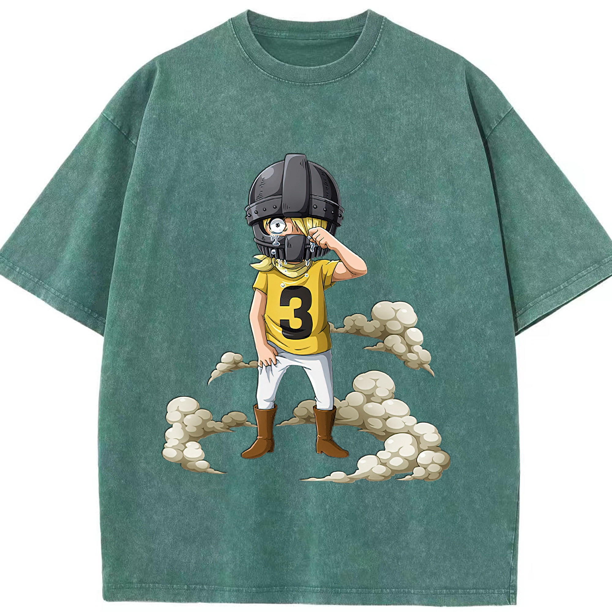 （画像用） ワンピース サンジ ONE PIECE Sanji 綿100% ヴィンテージ風 半袖Tシャツ（フロントプリント）